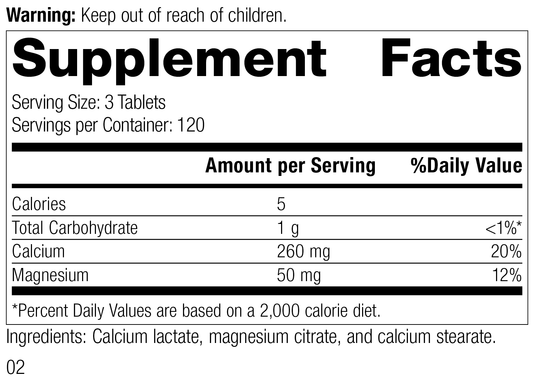 Rev 02 Supplement Facts