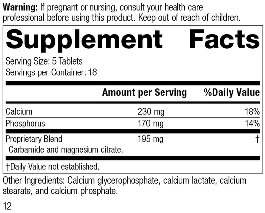 Calsolยฎ, 90 Tablets, Rev 11 Supplement Facts