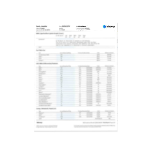 Insulin Blood Test Result example