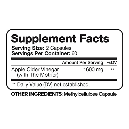Apple Cider Vinegar Capsules with Mother - NutriVein