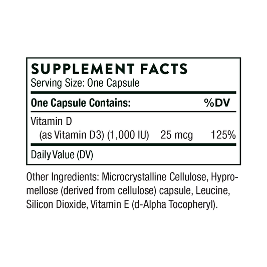 Vitamin D-1000, 90 Capsules