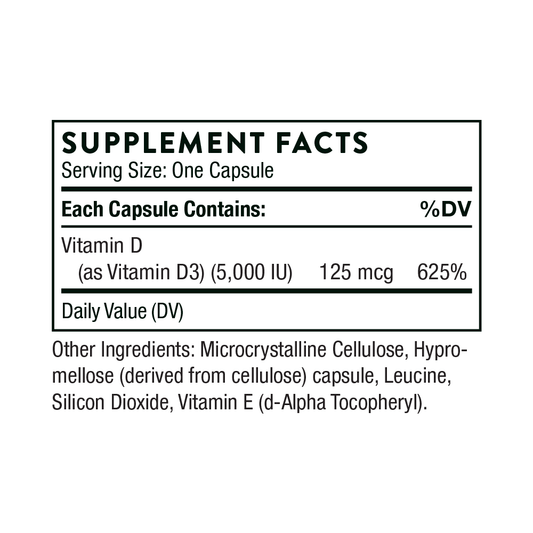 Vitamin D-5000, 60 Capsules