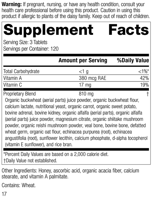 Cataplex® A-C-P, 360 Tablets, Rev 14 Supplement Facts