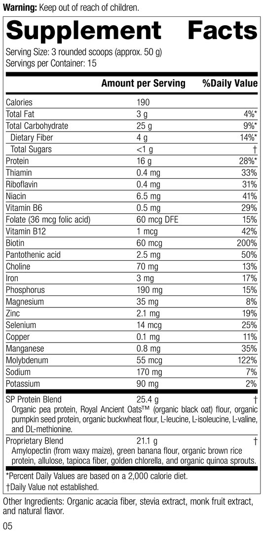 Glucose Assist Vanilla label image revision 2.