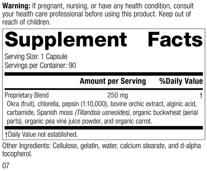 Okra Pepsin E3, 90 Capsules, Rev 03 Supplement Facts