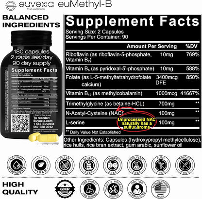 euMethyl-B, 180 Capsules