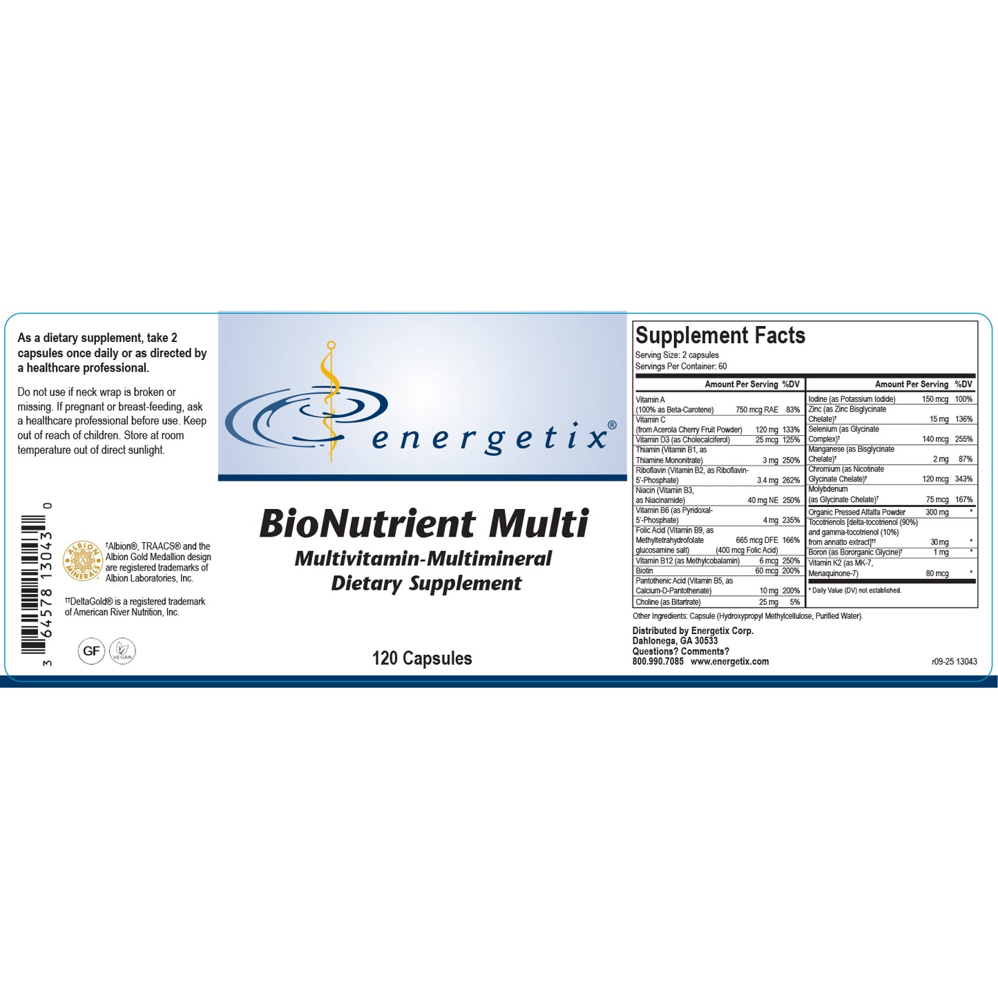 BioNutrient Multi 120 Capsules