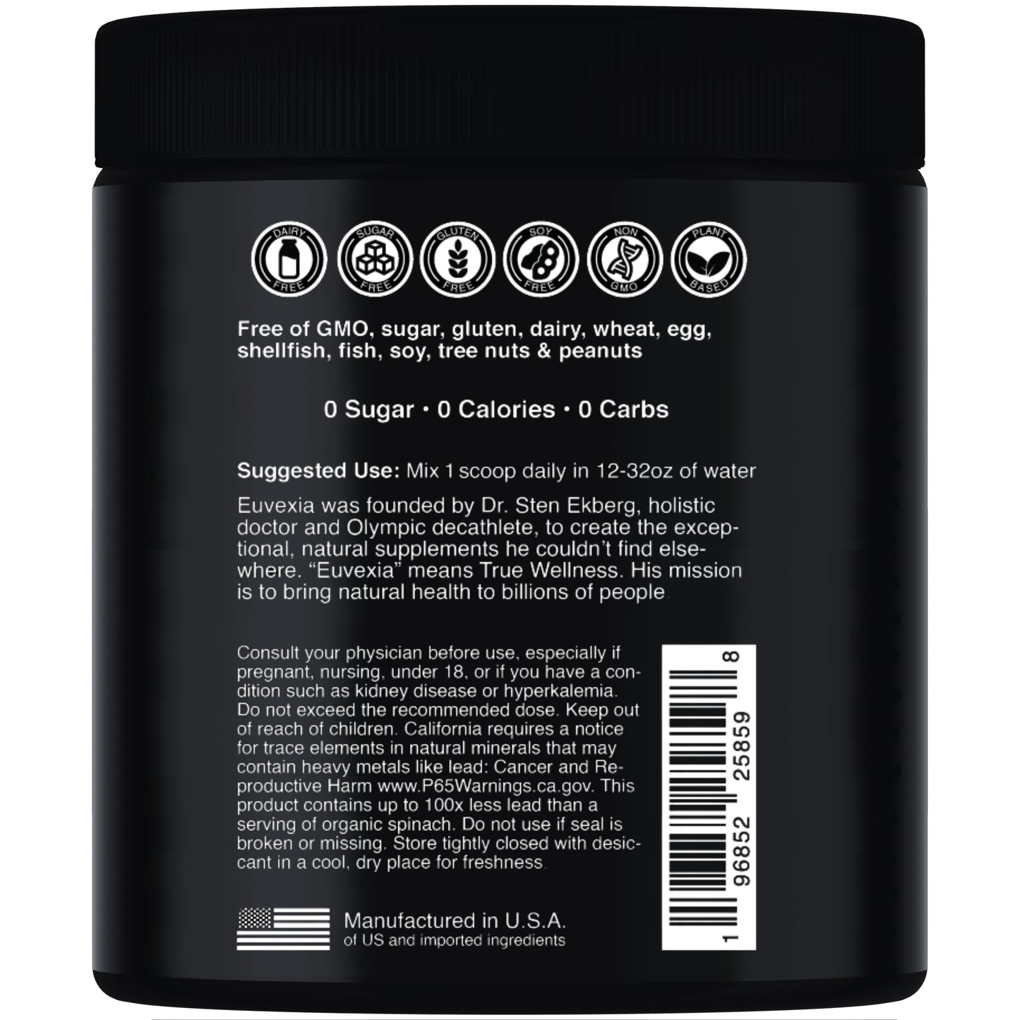 euLyte electrolytes Euvexia brand by Dr Ekberg best electrolytes with the most complete ingredients for instant hydration