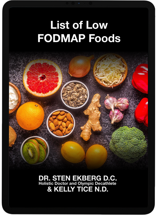 List of Low FODMAP Foods eBook by Dr. Sten Ekberg and Kelly Tice N.D.