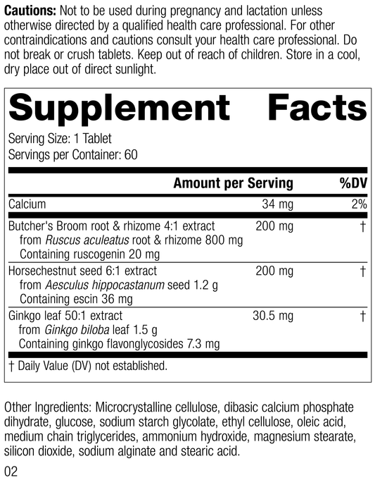 Vascular Care Complex, Rev 02 Supplement Facts