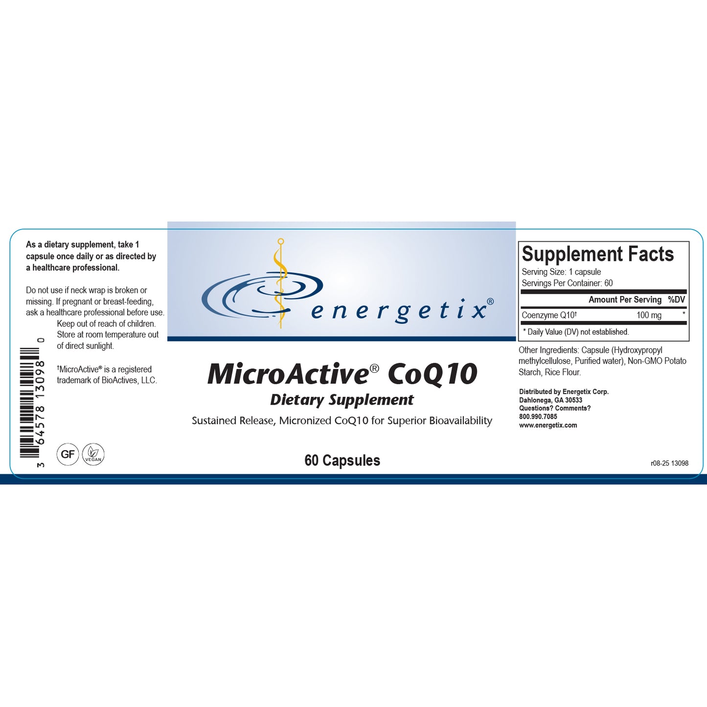 MicroActive® CoQ10 60 Capsules