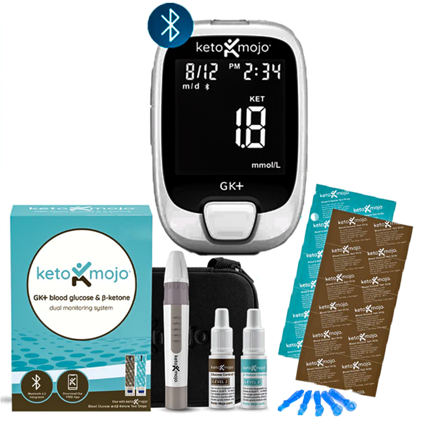 Keto-Mojo GK+ Bluetooth Glucose & Ketone Testing Kit - Basic Starter Kit